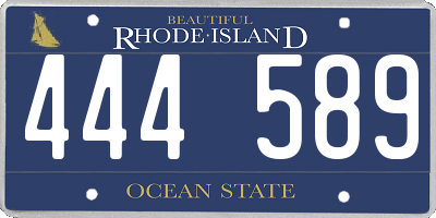 RI license plate 444589