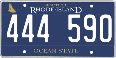 RI license plate 444590