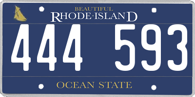 RI license plate 444593