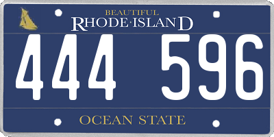 RI license plate 444596