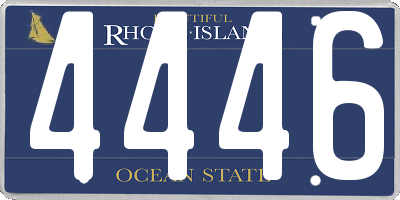 RI license plate 4446