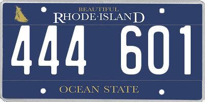 RI license plate 444601