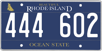 RI license plate 444602