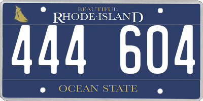 RI license plate 444604
