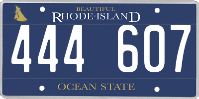 RI license plate 444607