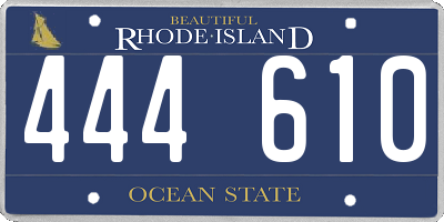 RI license plate 444610