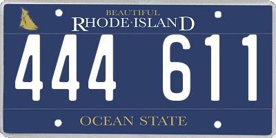 RI license plate 444611