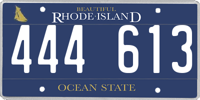 RI license plate 444613