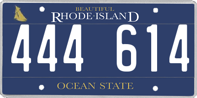 RI license plate 444614