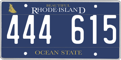 RI license plate 444615