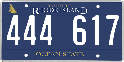 RI license plate 444617