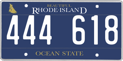 RI license plate 444618