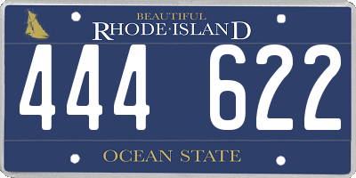 RI license plate 444622