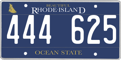 RI license plate 444625