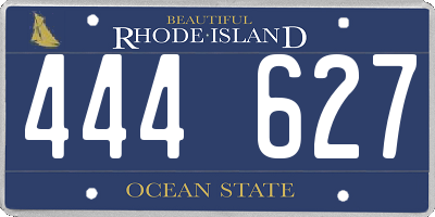 RI license plate 444627