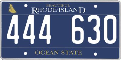 RI license plate 444630