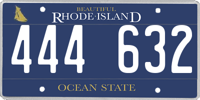 RI license plate 444632