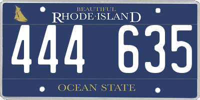 RI license plate 444635