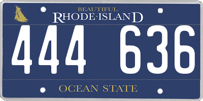 RI license plate 444636