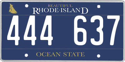 RI license plate 444637