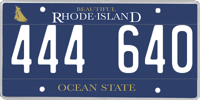 RI license plate 444640