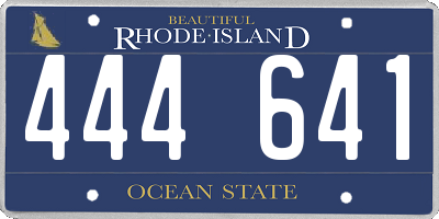 RI license plate 444641