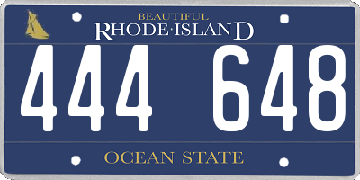 RI license plate 444648