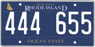 RI license plate 444655