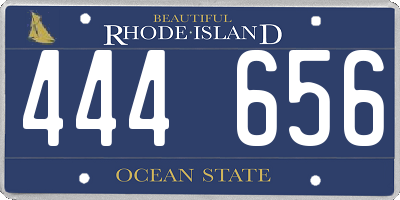 RI license plate 444656