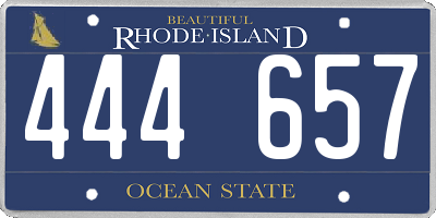 RI license plate 444657