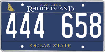 RI license plate 444658