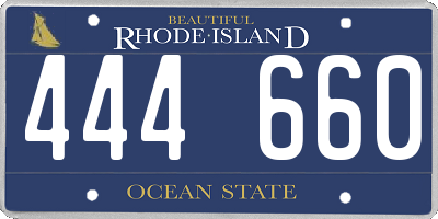 RI license plate 444660