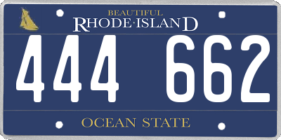 RI license plate 444662