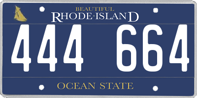 RI license plate 444664