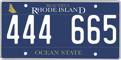 RI license plate 444665