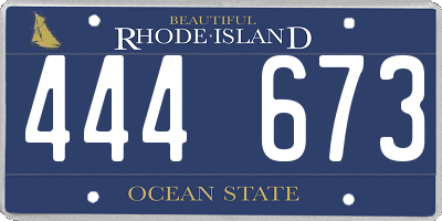 RI license plate 444673