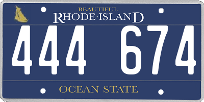 RI license plate 444674