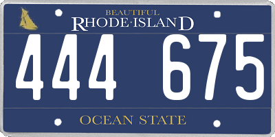 RI license plate 444675