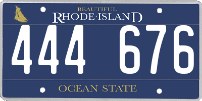 RI license plate 444676