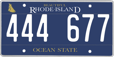 RI license plate 444677