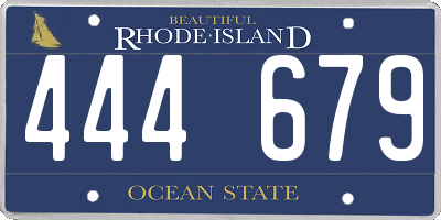 RI license plate 444679