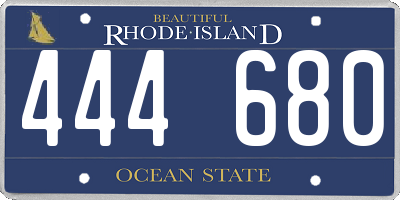 RI license plate 444680