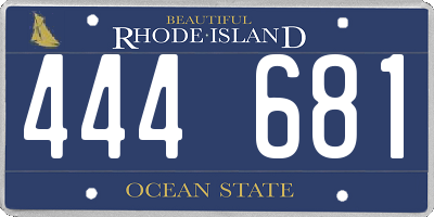 RI license plate 444681