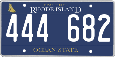 RI license plate 444682