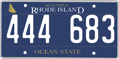 RI license plate 444683