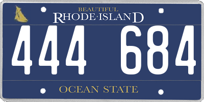 RI license plate 444684