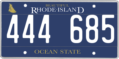 RI license plate 444685