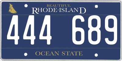 RI license plate 444689