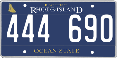 RI license plate 444690