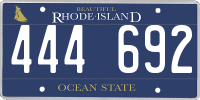RI license plate 444692